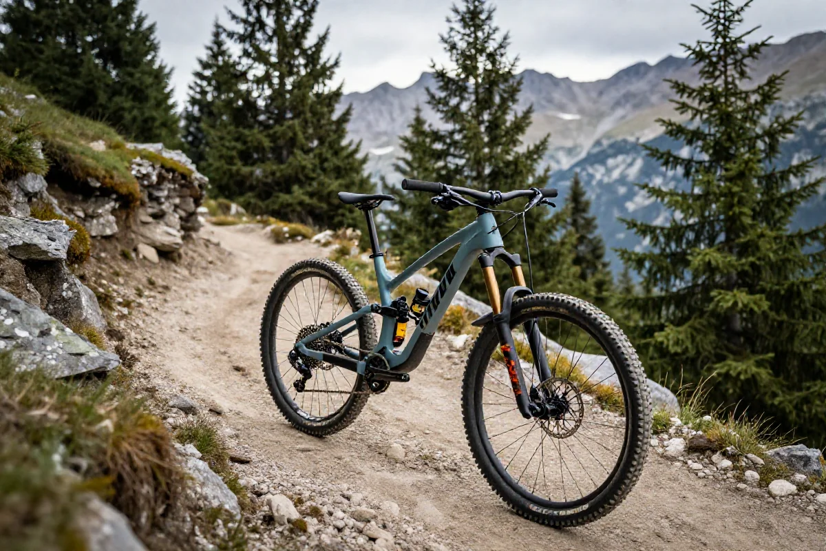 Rower górski na szlaku w Alpach Wschodnich, Tyrol i Słowenia