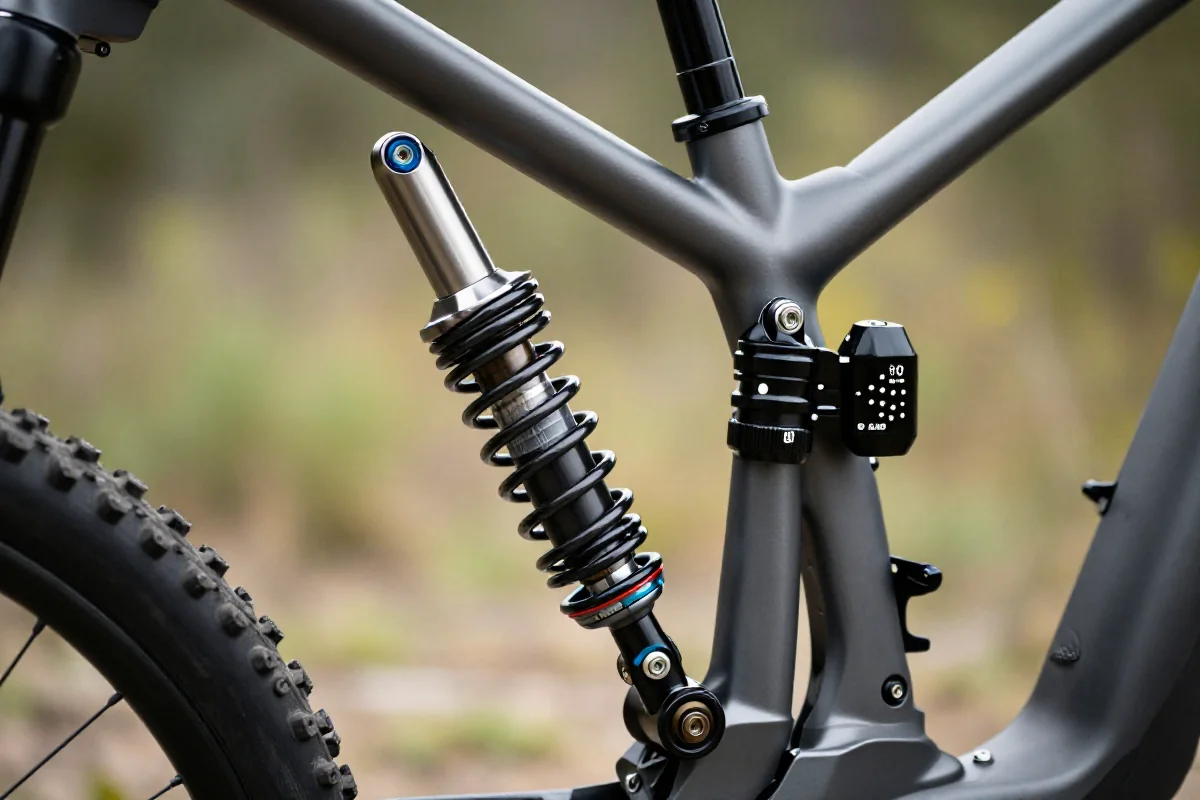 Amortyzatory tylne roweru górskiego, szczegóły konstrukcyjne, technologia.