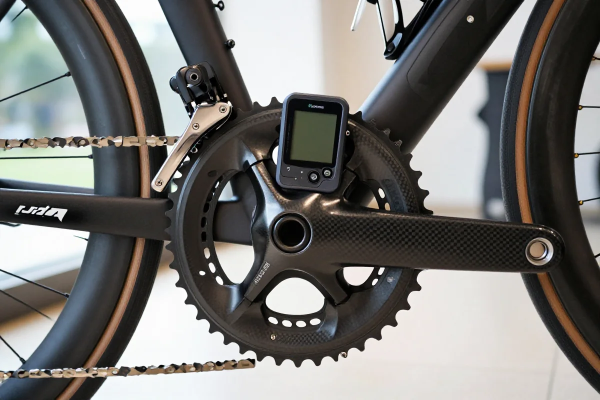 Miernik mocy na korbie rowerowej, zaawansowane akcesoria do analizy treningu