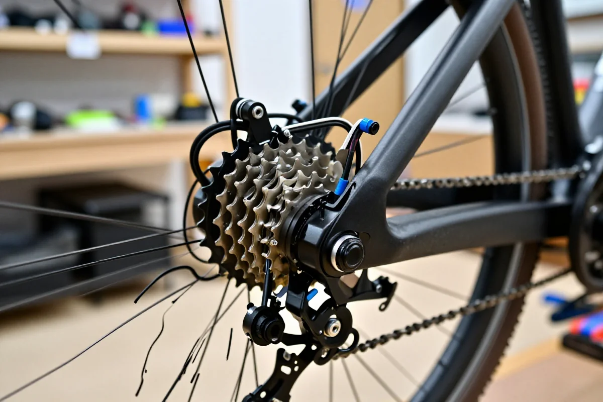 Zaawansowany system automatycznych przerzutek rowerowych w warsztacie