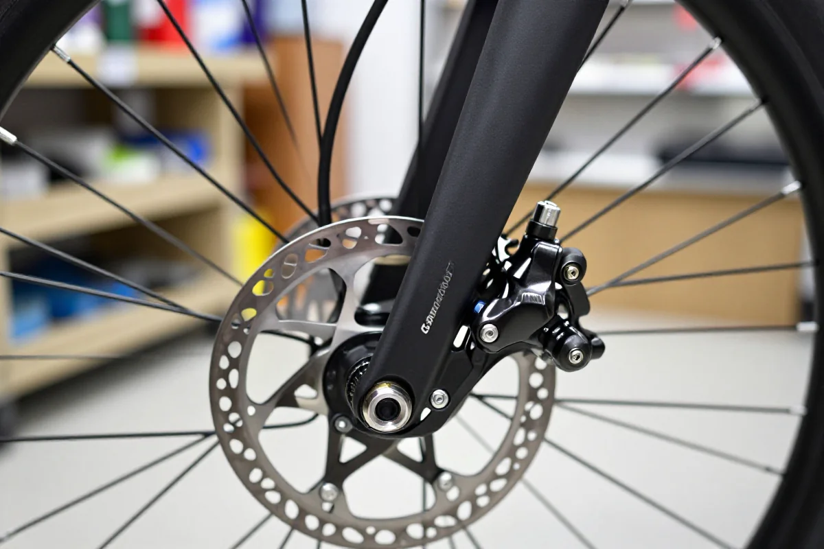 Precyzyjny system hamulcowy hydrauliczny Campagnolo Potenza w warsztacie