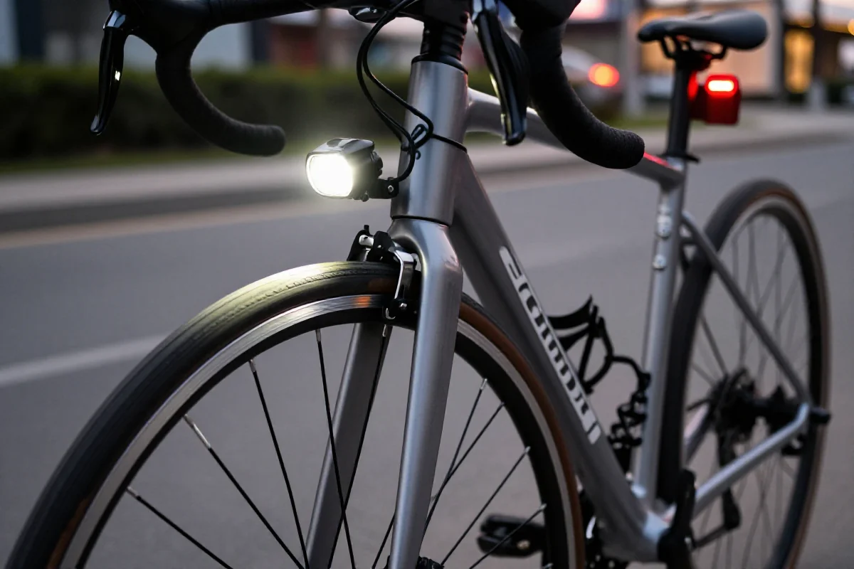 Budżetowy zestaw widoczności rowerowej z lampkami LED i odblaskami