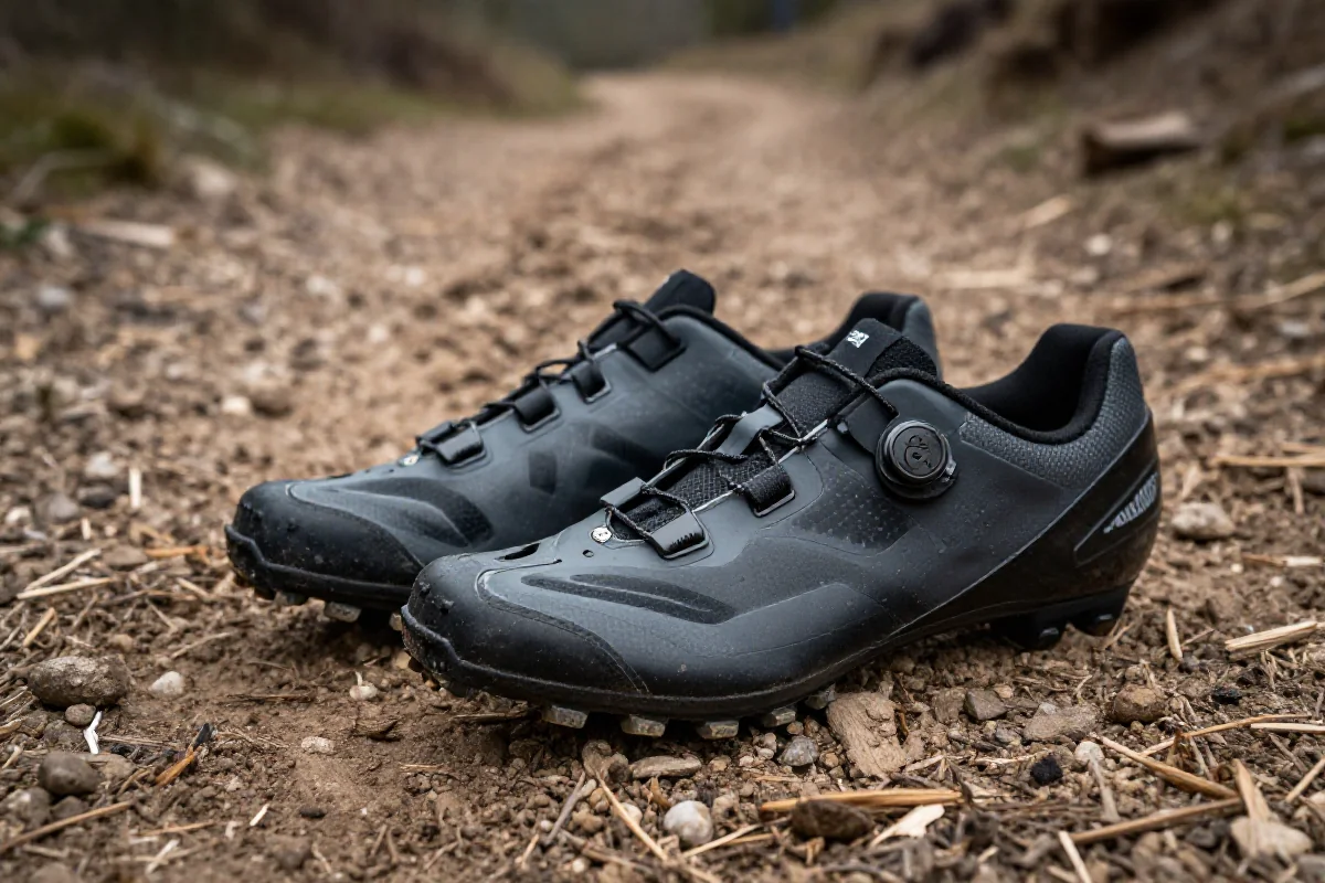 Buty flat do MTB na trudnym terenie, idealne do dyscypliny enduro.