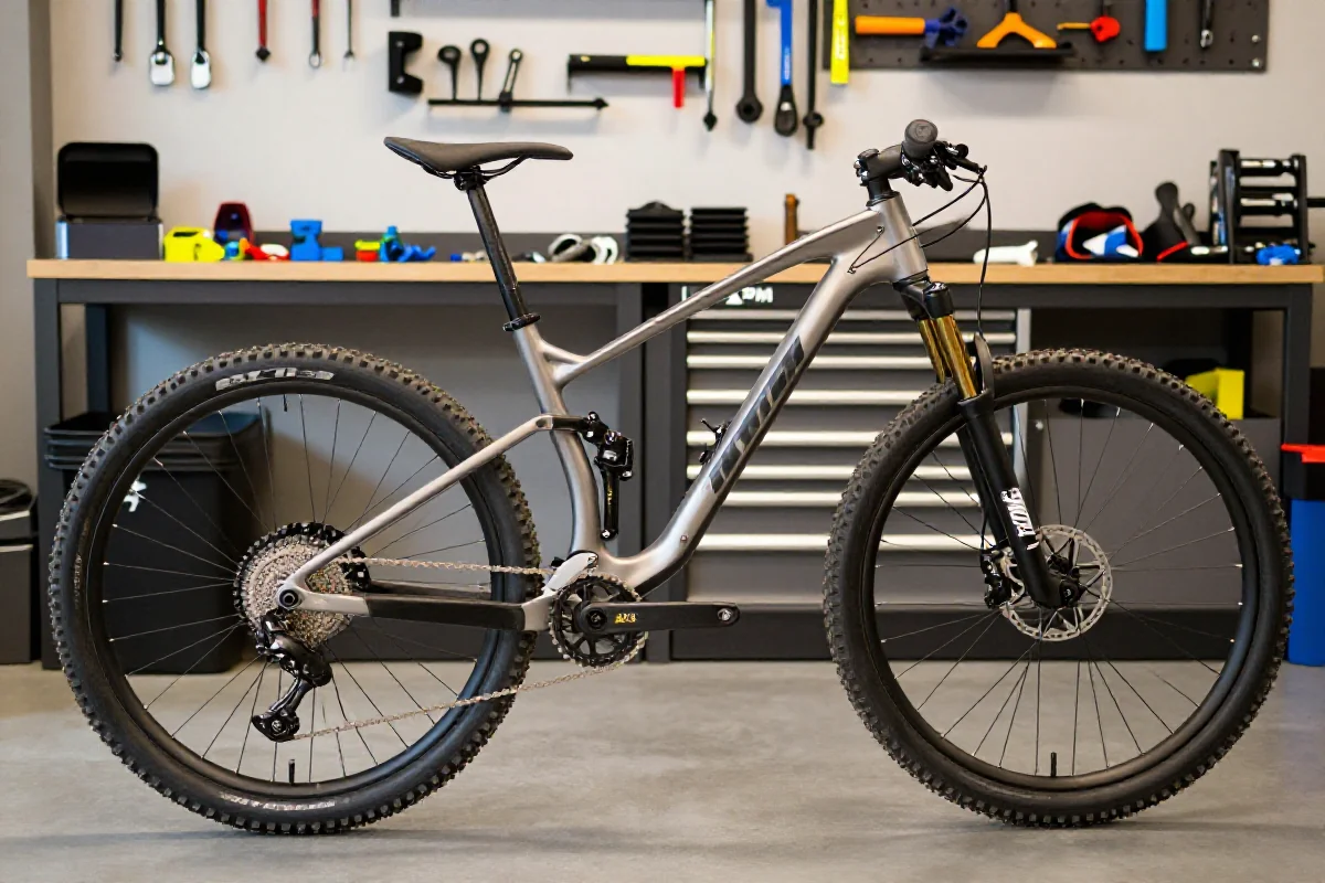 Serwis rowerowy w Warszawie, górski rower i narzędzia serwisowe.