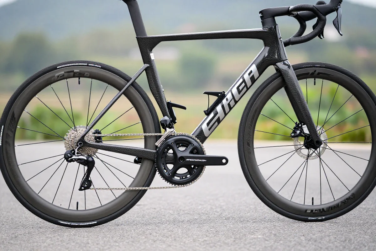 Szczegóły roweru szosowego w przedziale 10-20k zł, ukazujące nowoczesny design.