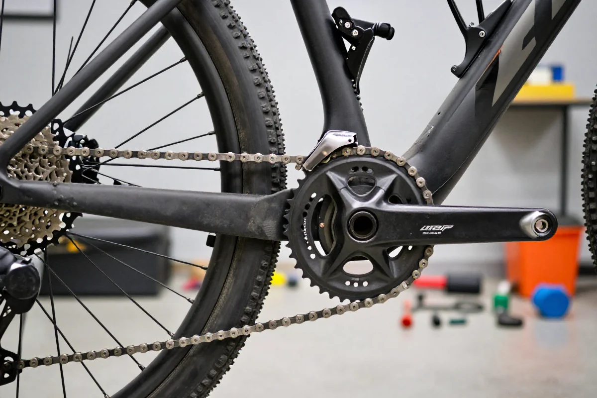 Wymiana łańcucha i kasety w rowerze górskim po sezonie.