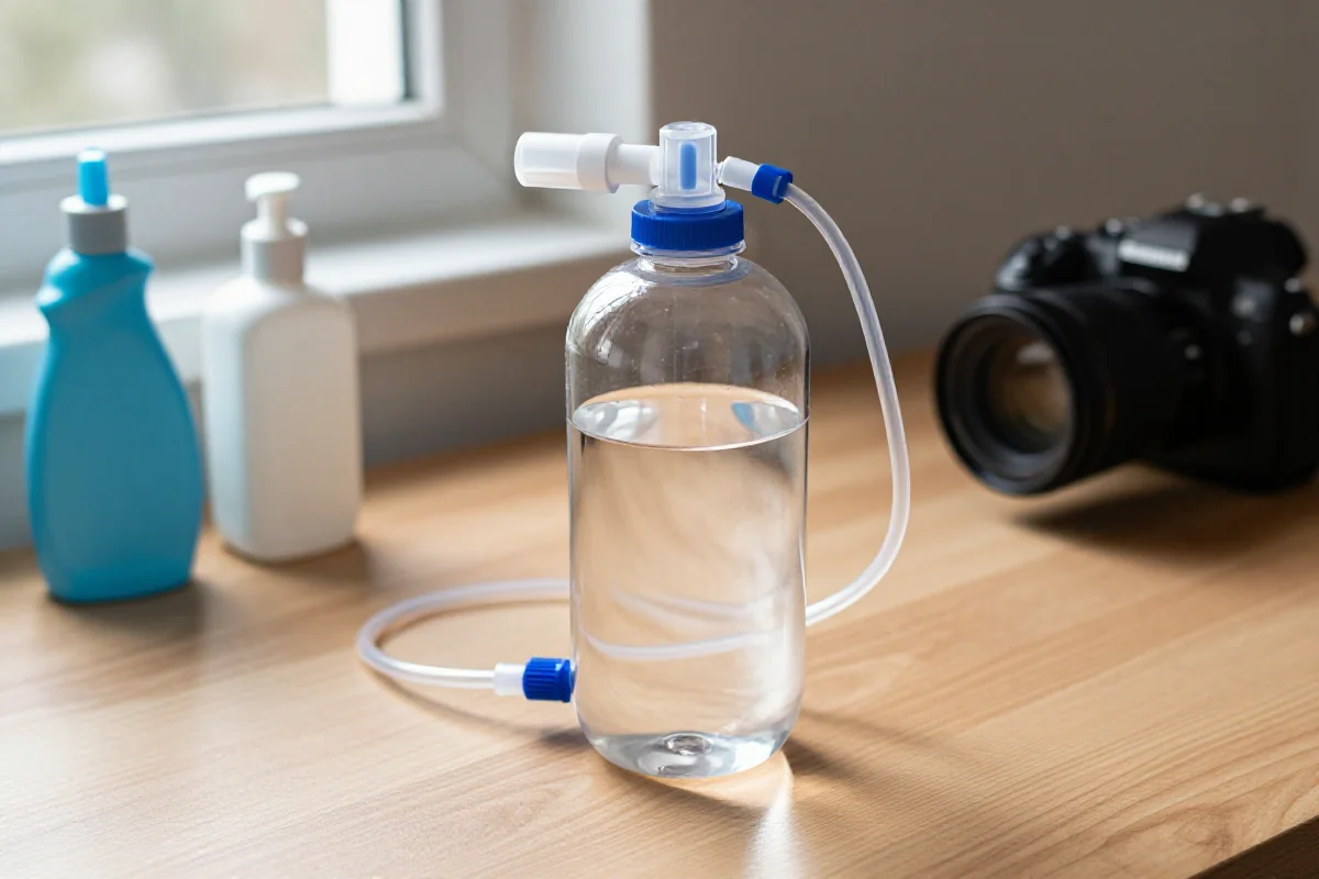 Czyszczenie bukłaka nawadniającego z materiałami do dezynfekcji