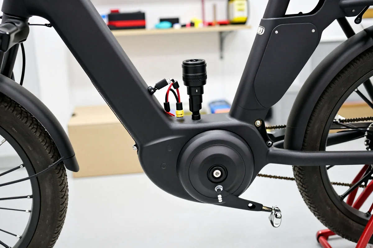 Diagnostyka układów elektrycznych rowerów elektrycznych w warsztacie.