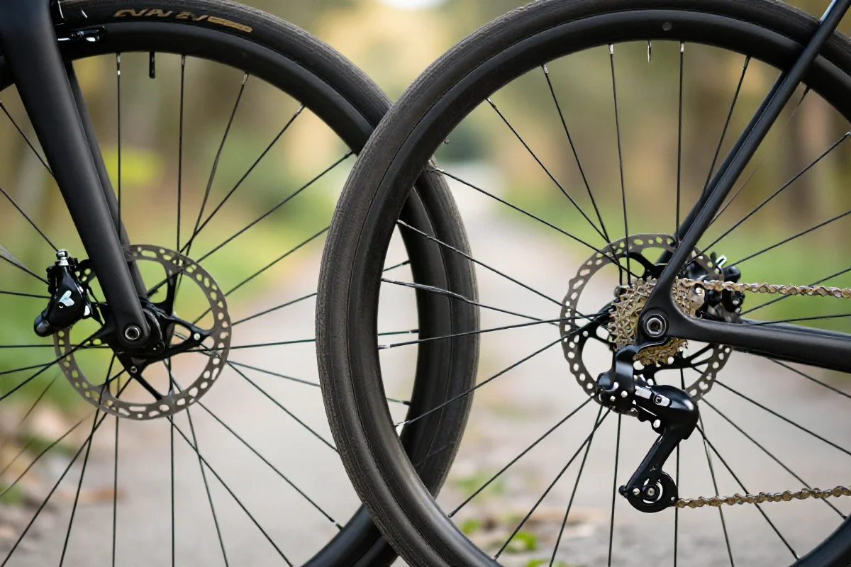 Porównanie hamulców cantilever i tarczowych w rowerze cyclocrossowym.