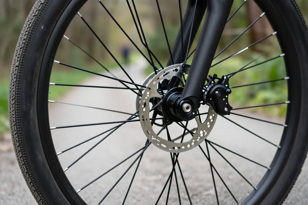 Dynamo rowerowe zintegrowane z piastą koła, idealne do bikepackingu.