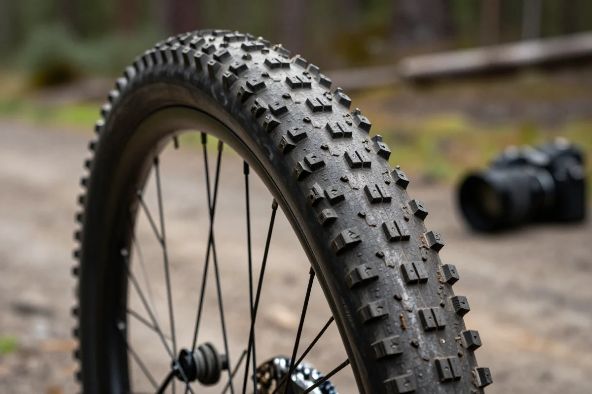 Opona rowerowa MTB z niskoprofilowym bieżnikiem, idealna do szybkiej jazdy.