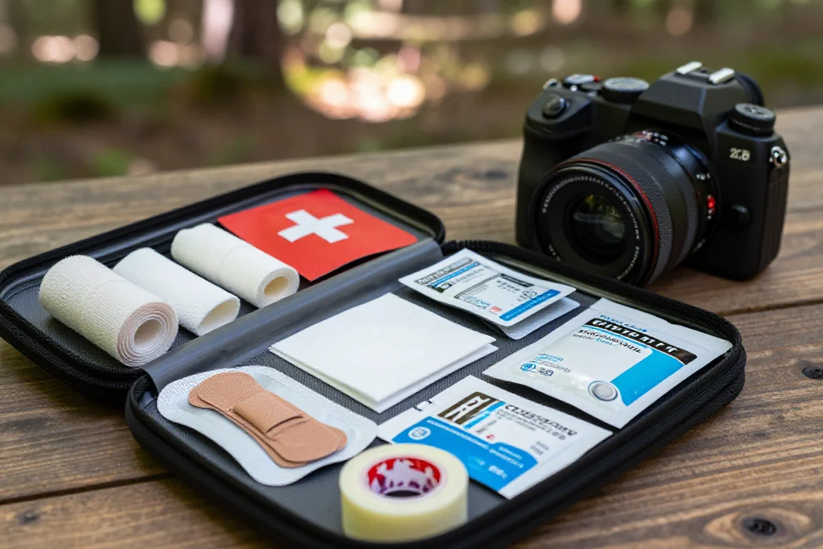 Apteczka pierwszej pomocy dla rowerzystów MTB z niezbędnymi elementami