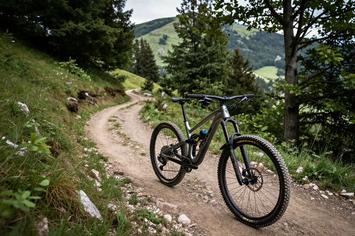 Rower górski na szlaku w Gorcach, malownicze widoki i tereny MTB.