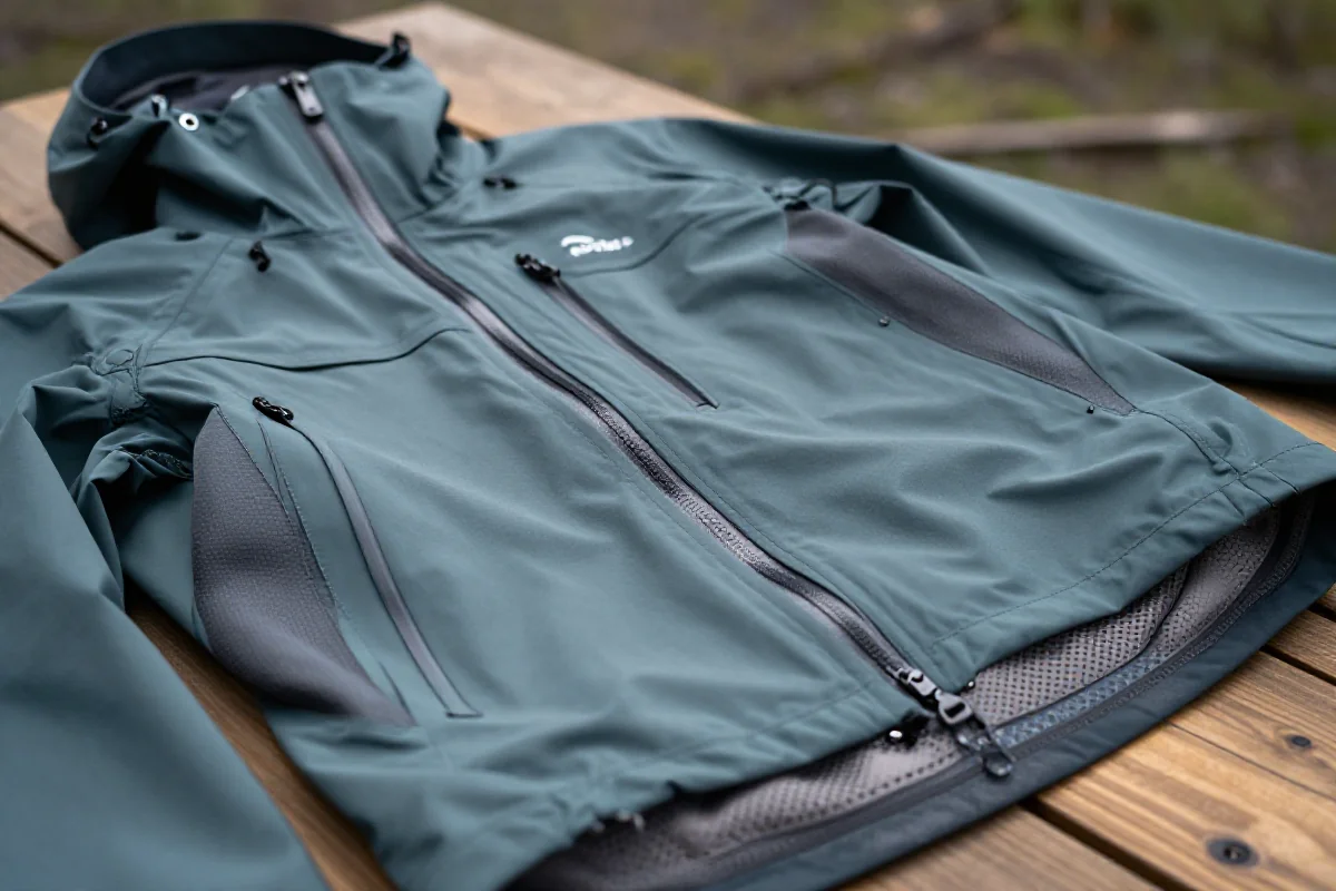 Kurtka rowerowa z technologią Gore-Tex i eVent w naturalnym otoczeniu.