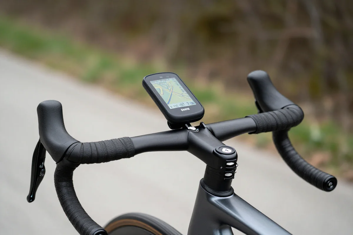 Dedykowane urządzenie GPS na kierownicy roweru szosowego