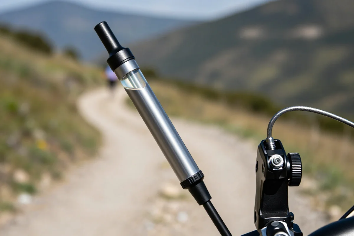 Porównanie systemów dropper: hydrauliczny i mechaniczny, z bliska.