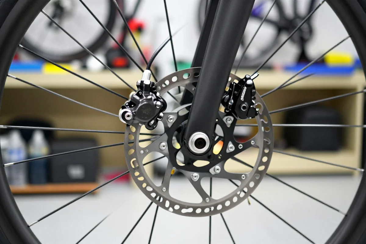 Hydrauliczne hamulce tarczowe w rowerze szosowym - szczegóły systemu hamulcowego