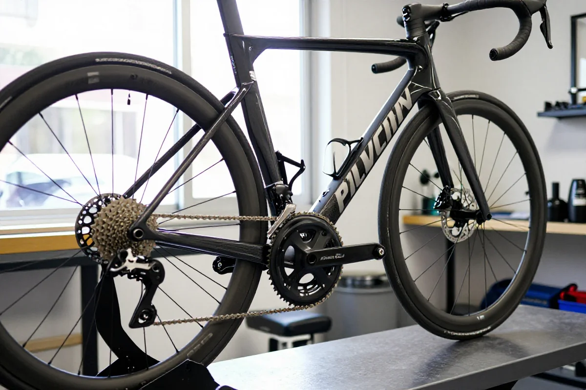 Serwis roweru szosowego w profesjonalnym warsztacie rowerowym