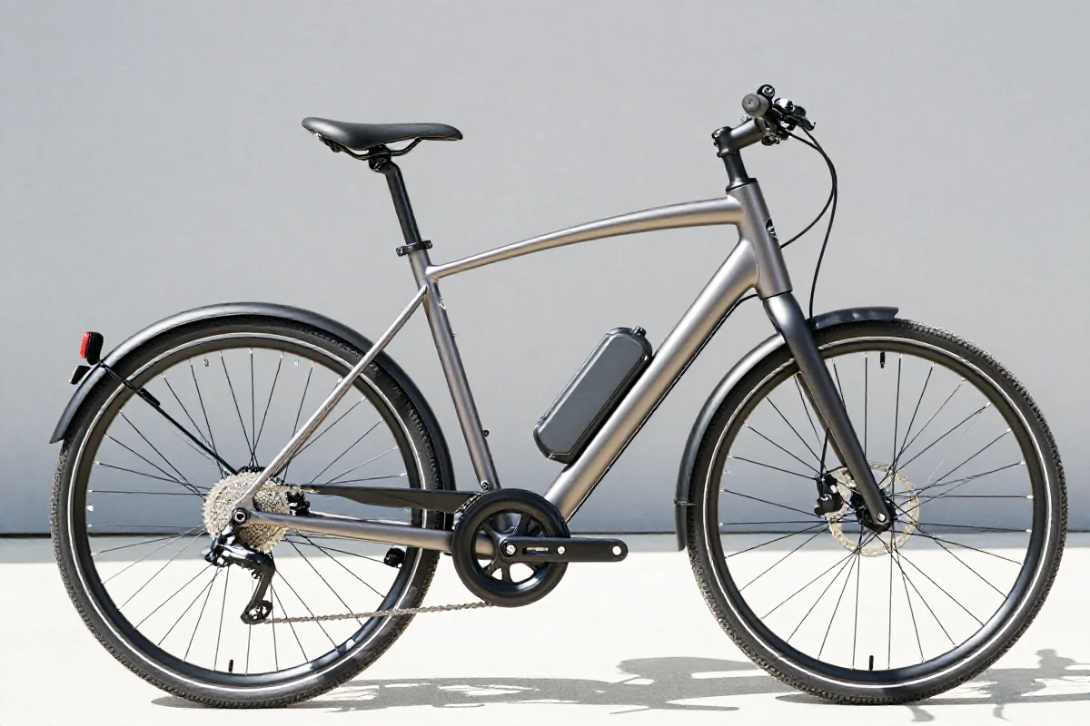 Zintegrowana bateria w ramie roweru elektrycznego, nowoczesna konstrukcja ramy.