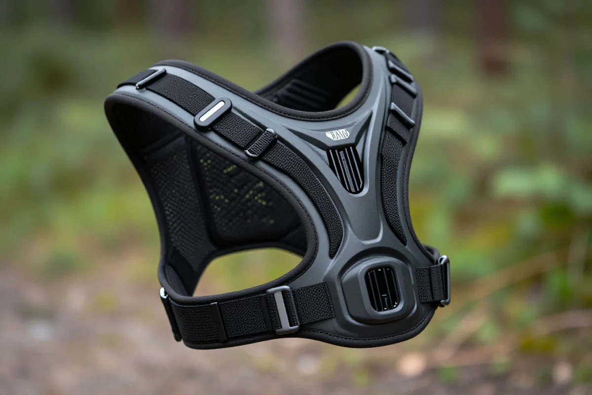 Protektor kręgosłupa do jazdy na rowerze górskim w naturalnym otoczeniu