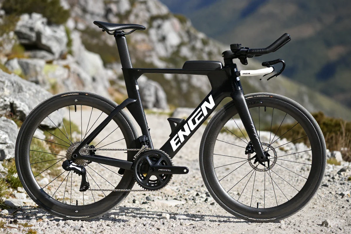 Lekkie ramy roweru szosowego na górskim podjeździe, idealne do czasówek.