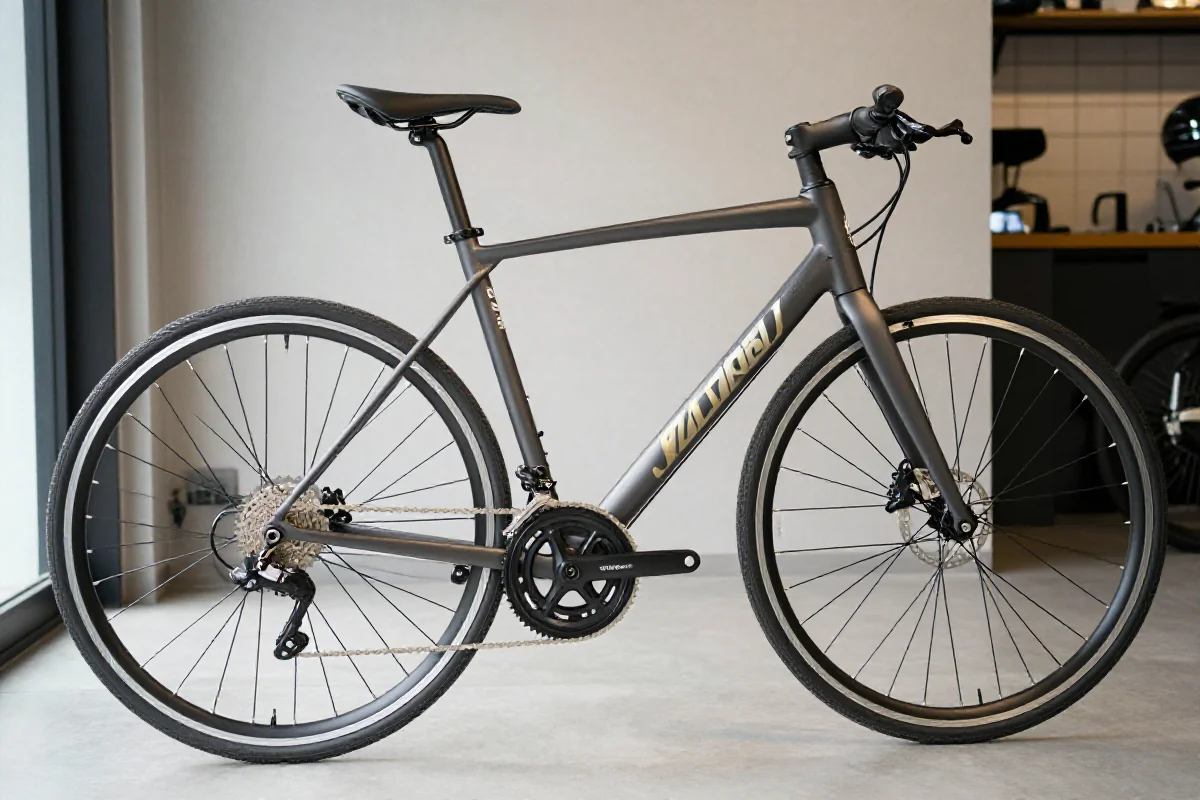 Czysty rower miejski w warsztacie, przygotowany do sprzedaży