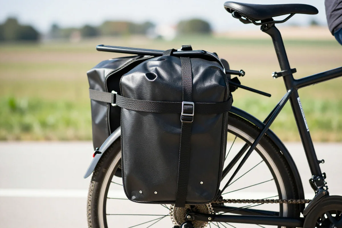 Zrównoważony ładunek na rowerze, kluczowy element asymetrycznego obciążenia.