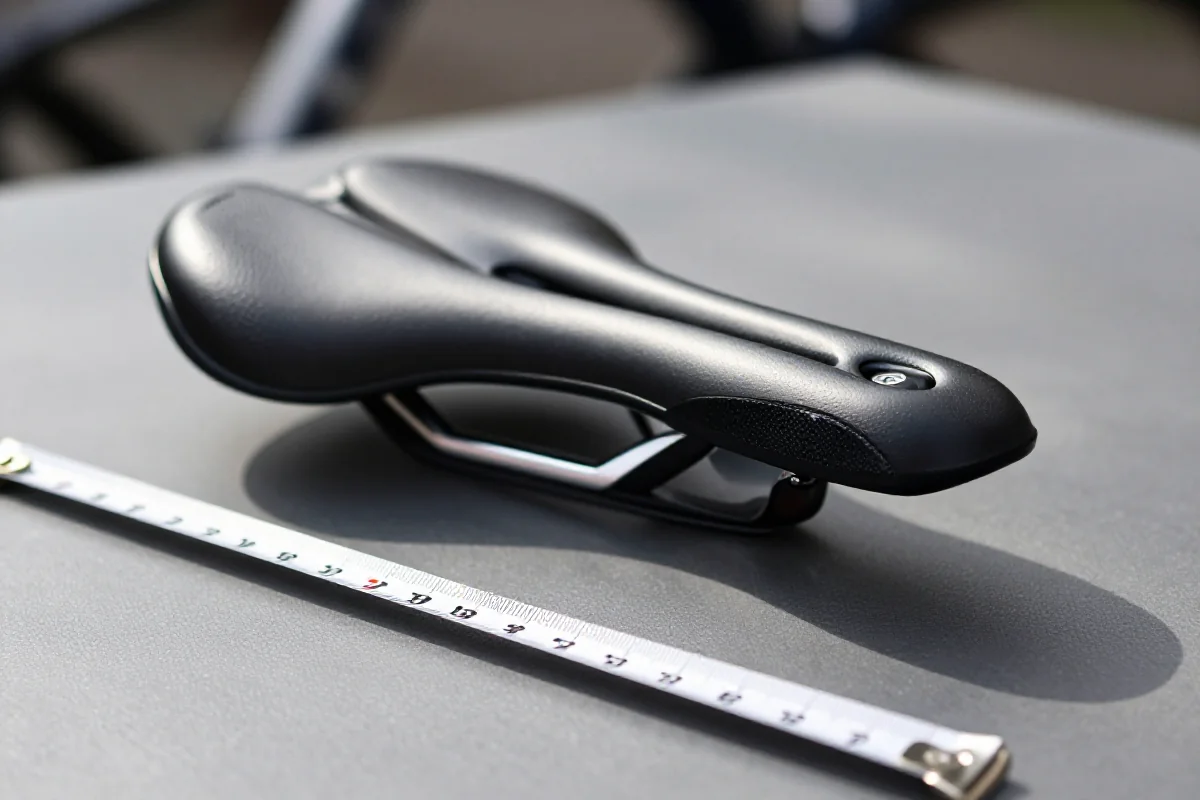 Szerokość siodełka rowerowego mierzona na twardej powierzchni.