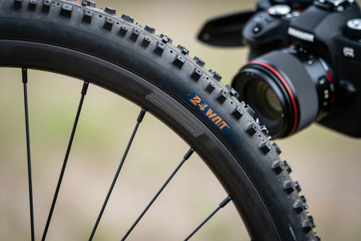 Szeroka taśma tubeless w obręczy roweru górskiego, kluczowy element systemu bezdętkowego.