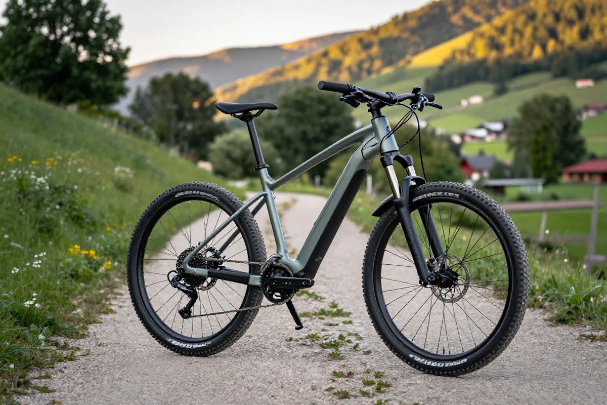 Rower elektryczny trekkingowy na trasie Velo Dunajec, idealny do długich wycieczek.