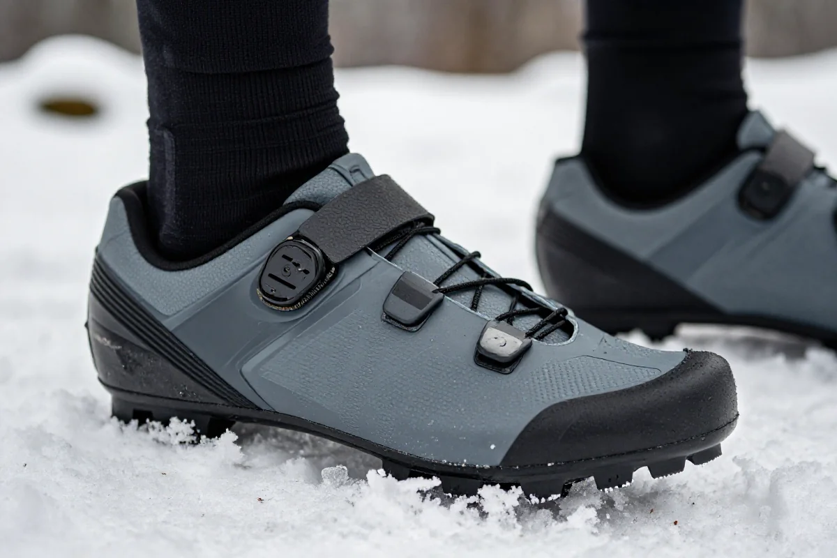 Buty górskie do jazdy w mokrym śniegu z wodoodpornym materiałem.