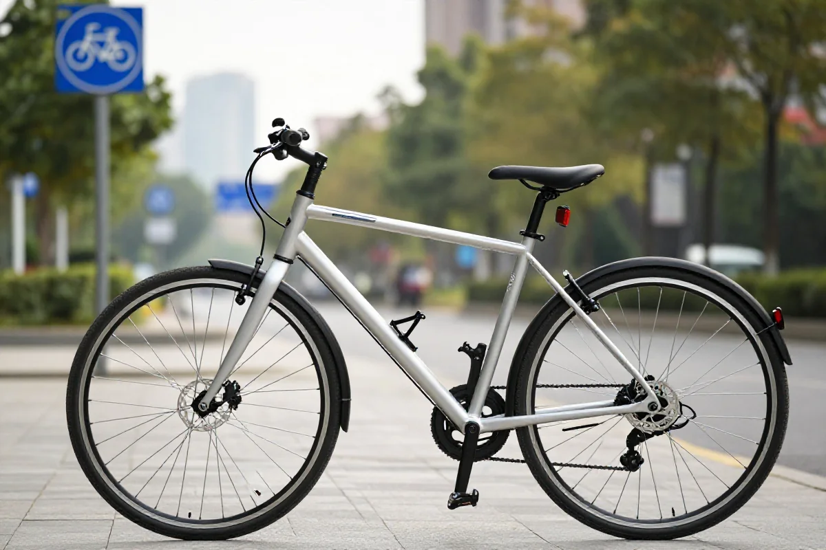 Rowerzysta i ścieżka rowerowa w mieście, analiza przepisów rowerowych.