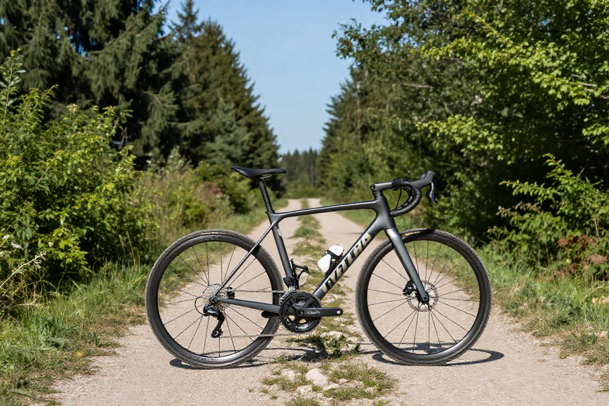 Rower szosowy na trasie Pętli Kampinoskiej w Kampinoskim Parku Narodowym