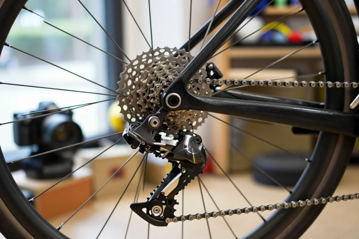 Szczegóły systemu przerzutek rowerowych w warsztacie, kluby kolarskie