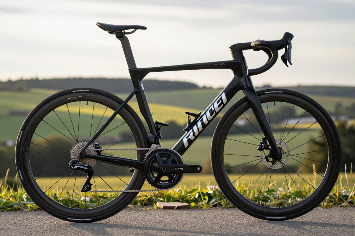 Szosowy rower na tle malowniczej scenerii Trójmiasta.