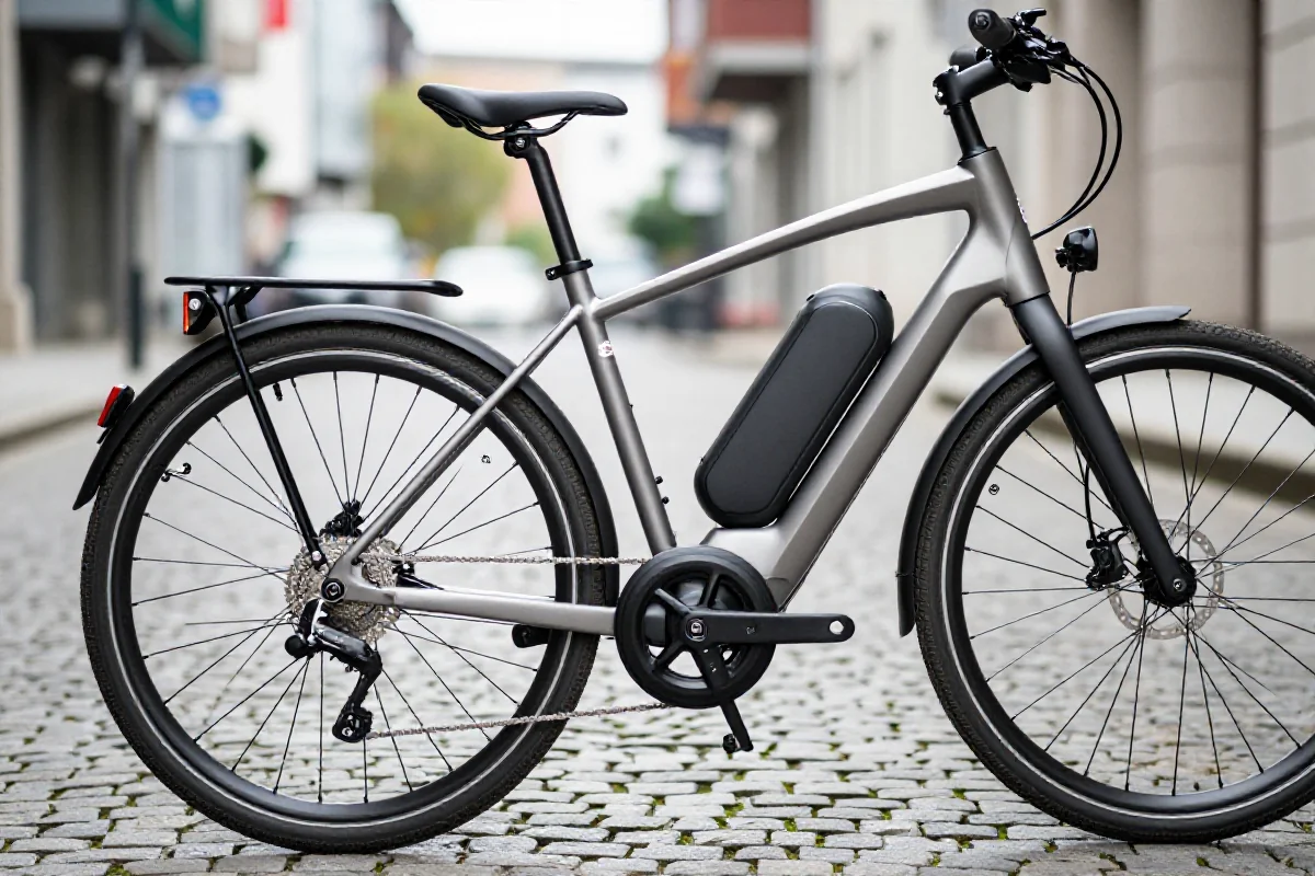 S-pedelec elektryczny rower na ulicy, podkreślający nowoczesny design i mocny silnik.