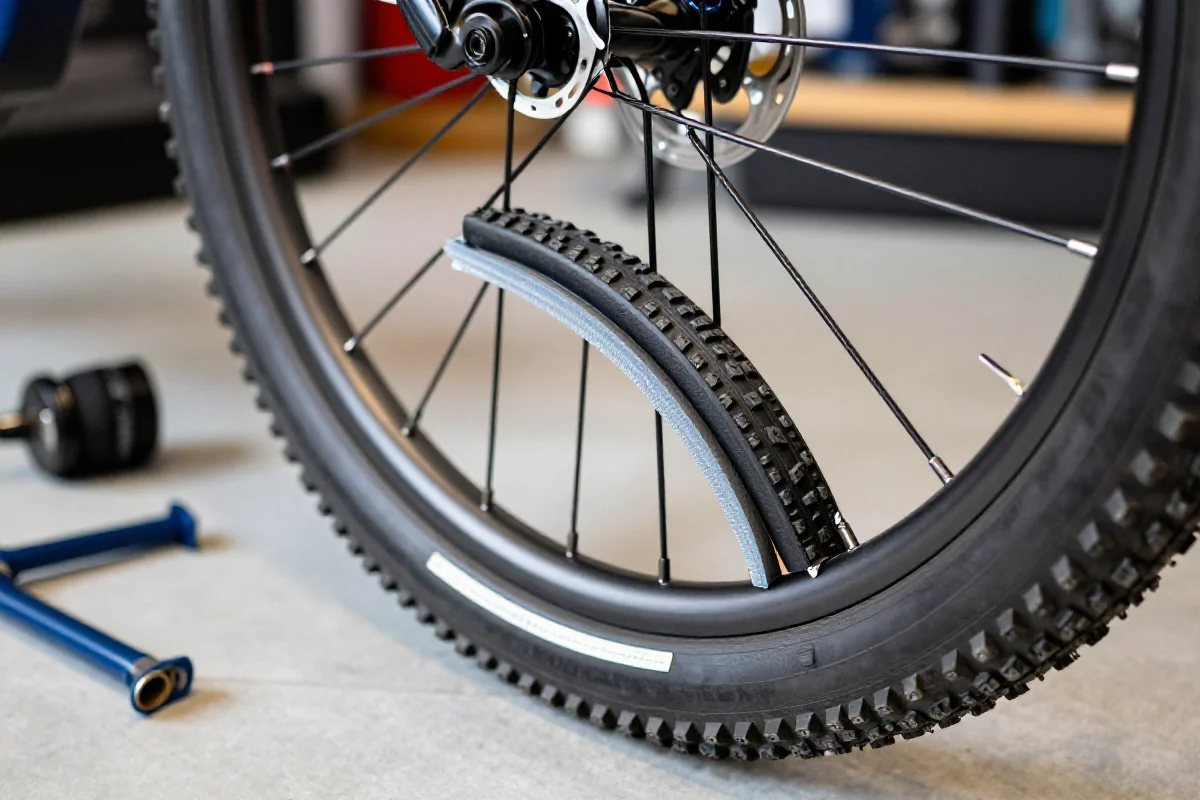 Konwersja roweru górskiego na system tubeless w warsztacie