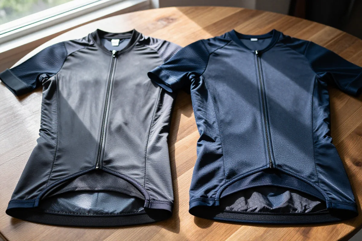 Porównanie koszulek aero i klasycznych dla kolarzy szosowych.