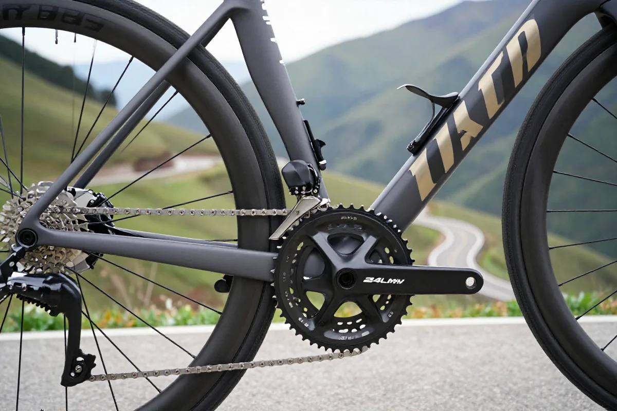 Szosówka z widokiem na górski podjazd, idealna na bucket list kolarzy.