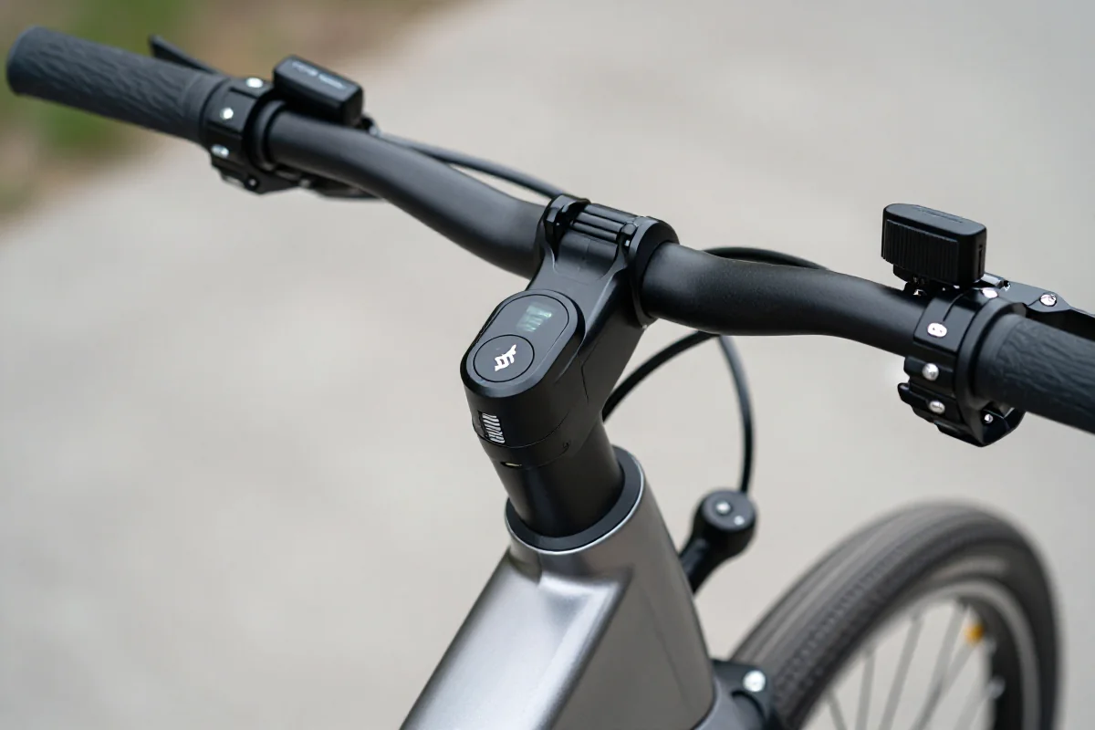 Nowoczesny rower elektryczny z komponentami komunikacji bezprzewodowej Bluetooth i ANT+.