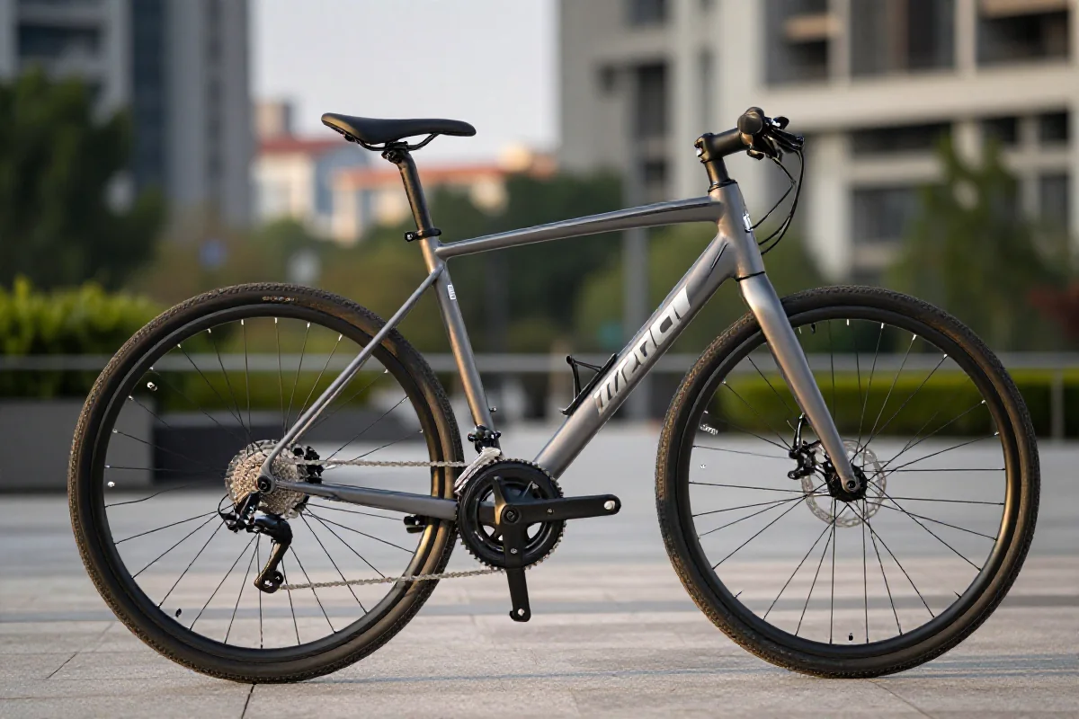 Nowoczesny rower miejski w miejskim otoczeniu, idealny do leasingu.