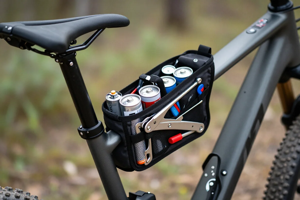 Minimalist rozwiązania do przechowywania narzędzi na rowerze górskim