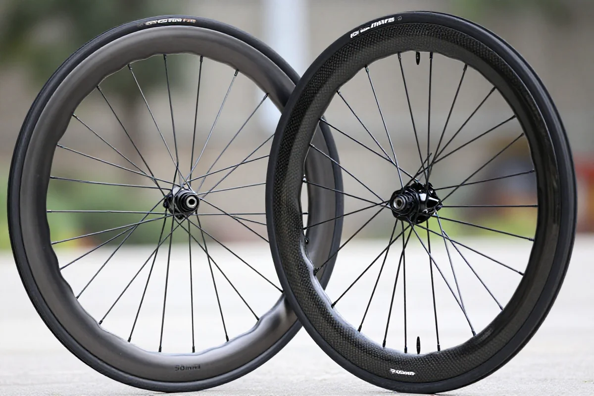 Porównanie obręczy rowerowych 40mm i 50mm, różnice w aerodynamice i wadze.