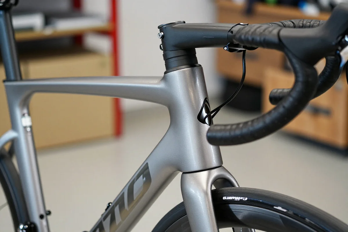 Wysokiej jakości zdjęcie mostka rowerowego na rowerze szosowym.