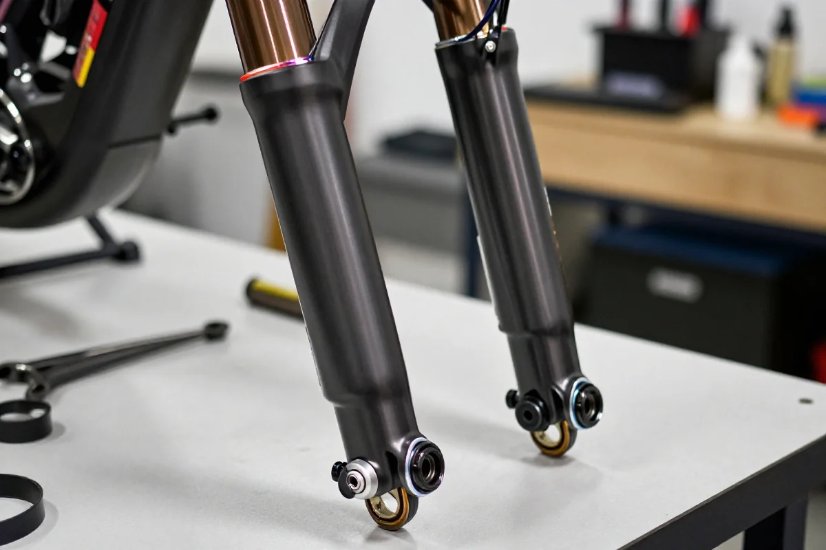 Wymiana uszczelek widelca rowerowego w warsztacie rowerowym