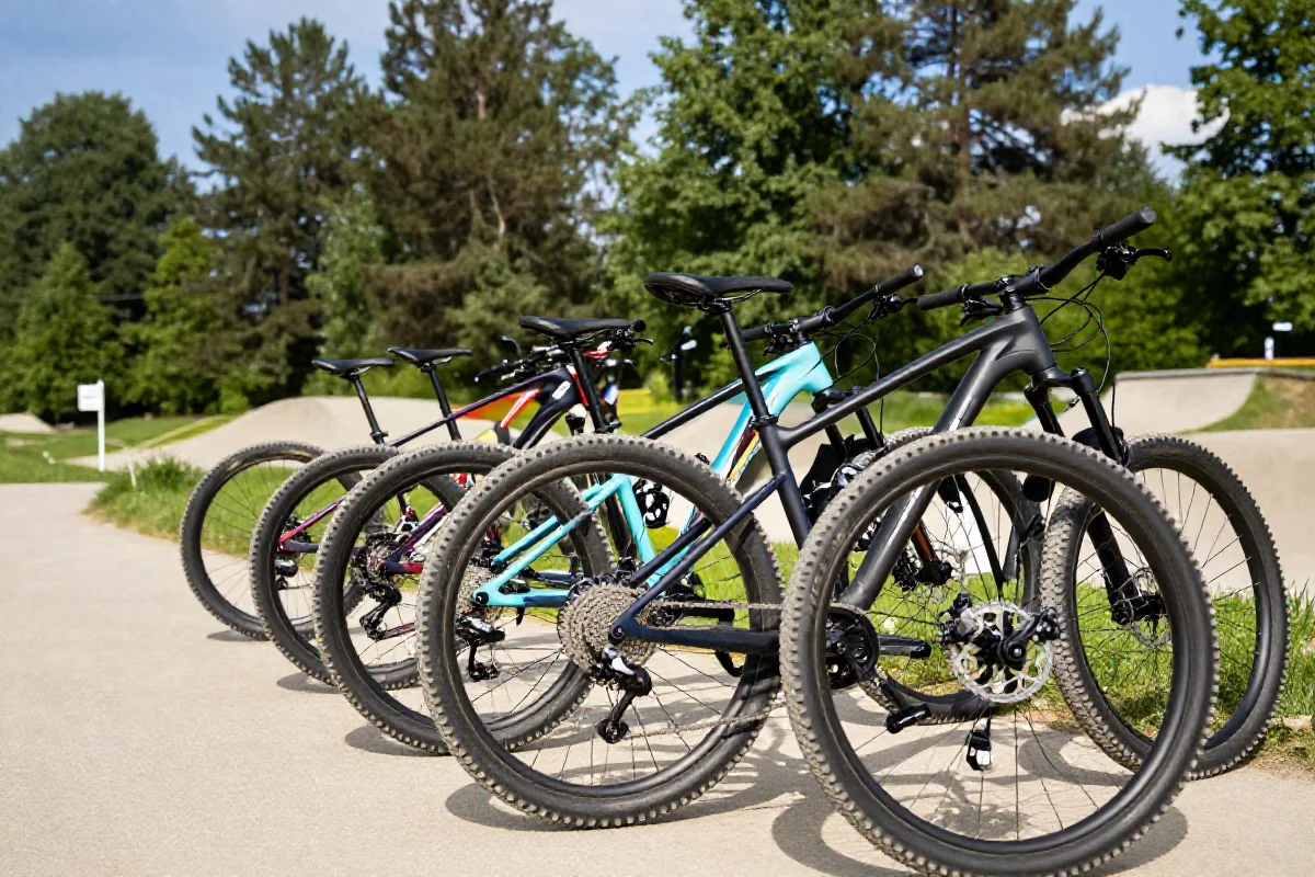 Nowoczesny park rowerowy w Polsce z rowerami górskimi i trasami MTB.