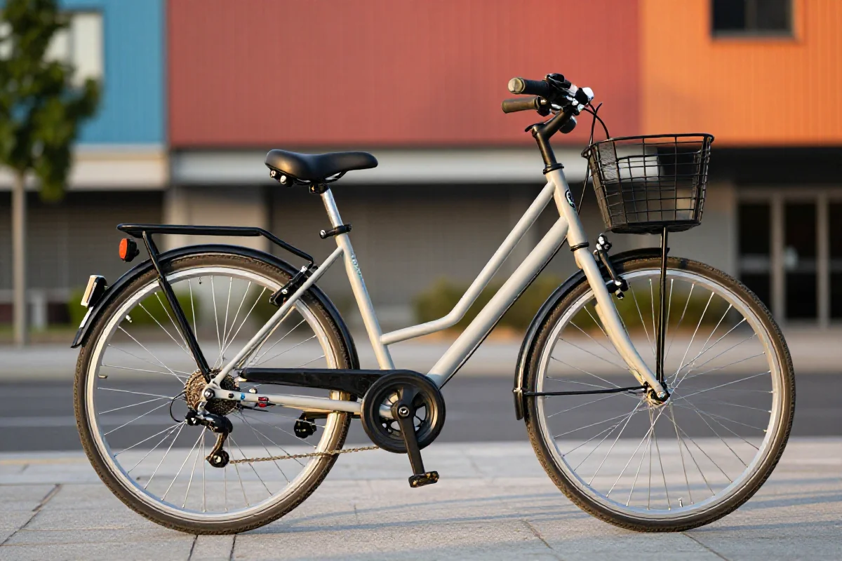 Zdjęcie miejskiego roweru w pięknej scenerii, idealne do odsprzedaży.