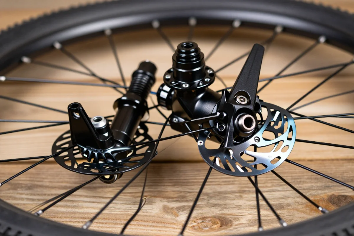 Porównanie osi przelotowej i szybkozamykacza w rowerze MTB