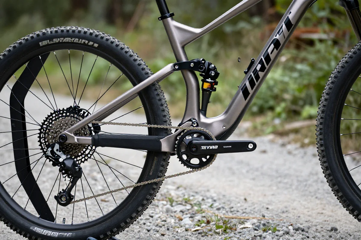 Szczegóły roweru górskiego przed zakupem, weryfikacja komponentów.