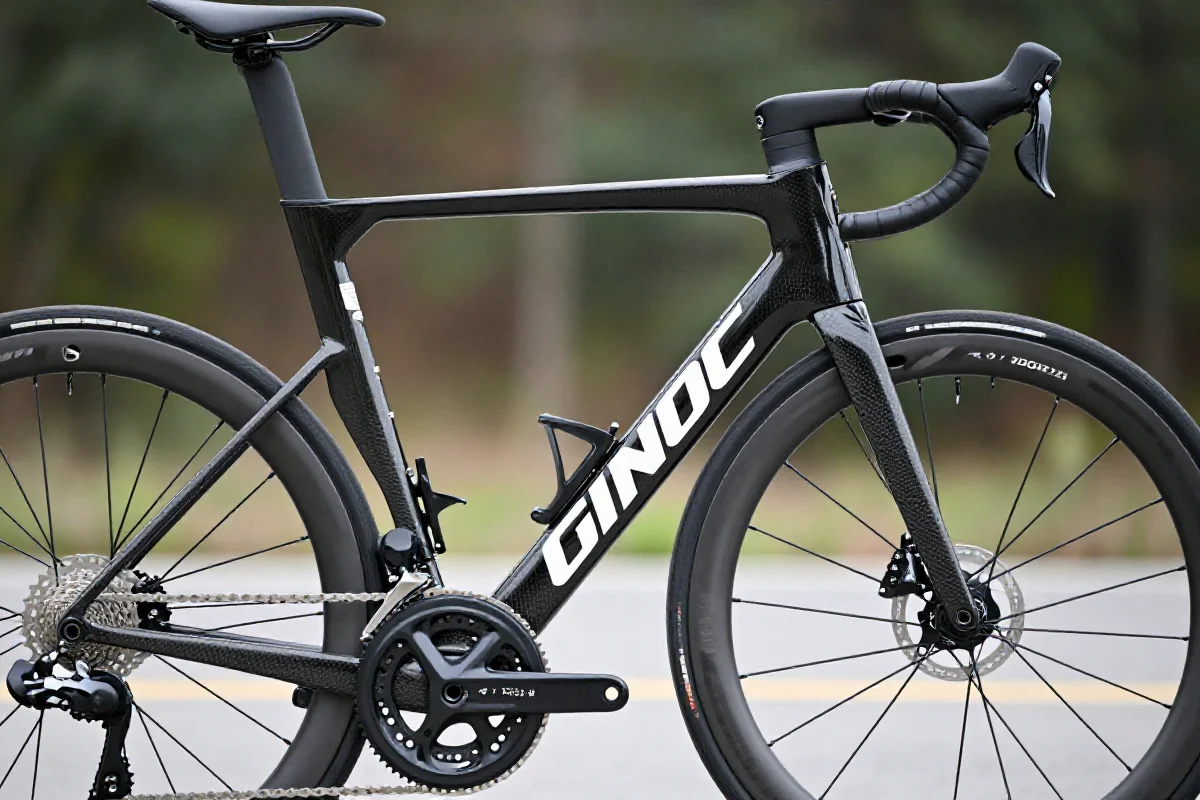 Szczytowa forma kolarza - bliskie ujęcie ramy roweru szosowego